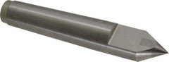 Royal Products - 0.938" Head Diam, Carbide-Tipped Steel Standard Point Half Dead Center - 3MT Morse Taper, 0.938" Point Diam, 5-1/4" OAL - Exact Industrial Supply