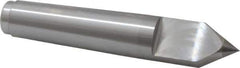 Royal Products - 1.231" Head Diam, Carbide-Tipped Steel Standard Point Half Dead Center - 4MT Morse Taper, 1.231" Point Diam, 6-3/4" OAL - Exact Industrial Supply