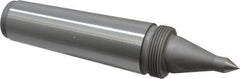 Royal Products - 1.748" Head Diam, Hardened Steel Long Point Solid Dead Center - 5MT Morse Taper, 1/2" Point Diam, 0.81" Point Length, 8-7/16" OAL - Exact Industrial Supply