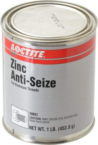 Loctite - 1 Lb Can General Purpose Anti-Seize Lubricant - Zinc, -29 to 398°C, Gray, Water Resistant - Exact Industrial Supply