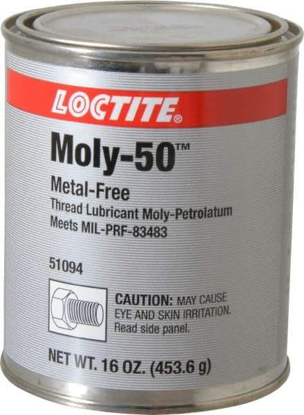 Loctite - 1 Lb Can General Purpose Anti-Seize Lubricant - Molybdenum Disulfide, -29 to 750°F, Gray, Water Resistant - Exact Industrial Supply