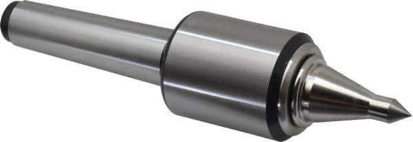 Royal Products - MT3 Taper Shank, 1.7" Head Diam 830 Lb Capacity Live Center - 12,000 Max RPM, 2.12" Head Length, 7/8" Point Diam, 1-3/4" Point Len, 180 Lb Max Workpc, 7-7/32" OAL, 3/8" Tip Diam, Long Point - Exact Industrial Supply