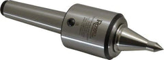Royal Products - MT4 Taper Shank, 2.45" Head Diam 1,905 Lb Capacity Live Center - 12,000 Max RPM, 2.78" Head Length, 1-1/4" Point Diam, 2.35" Point Len, 525 Lb Max Workpc, 9-5/8" OAL, 1/2" Tip Diam, Long Point - Exact Industrial Supply