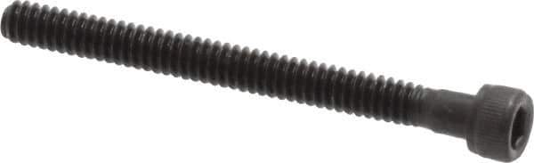 Value Collection - #4-40 UNC Hex Socket Drive, Socket Cap Screw - Alloy Steel, Black Oxide Finish, Partially Threaded, 1-1/4" Length Under Head - Exact Industrial Supply