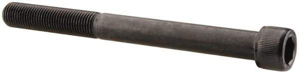 Value Collection - 3/8-24 UNF Hex Socket Drive, Socket Cap Screw - Alloy Steel, Black Oxide Finish, Partially Threaded, 4" Length Under Head - Exact Industrial Supply