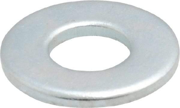 Value Collection - 1/4" Screw, Steel SAE Flat Washer - 9/32" ID x 5/8" OD, 1/16" Thick, Zinc-Plated Finish - Exact Industrial Supply