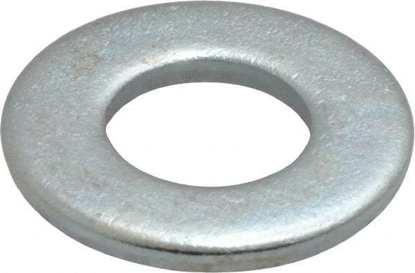 Value Collection - 1/2" Screw, Steel SAE Flat Washer - 17/32" ID x 1-1/16" OD, 3/32" Thick, Zinc-Plated Finish - Exact Industrial Supply