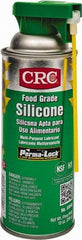 CRC - 16 oz Aerosol Nondrying Film/Silicone Penetrant/Lubricant - Clear & White, -40°F to 400°F, Food Grade - Exact Industrial Supply