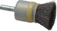 Osborn - 3/4" Brush Diam, Crimped, End Brush - 1/4" Diam Shank, 20,000 Max RPM - Exact Industrial Supply