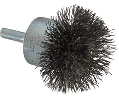 Osborn - 2" Brush Diam, Crimped, End Brush - 1/4" Diam Shank, 15,000 Max RPM - Exact Industrial Supply