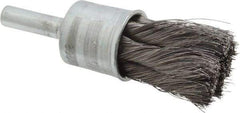 Osborn - 1/2" Brush Diam, Knotted, End Brush - 1/4" Diam Shank, 22,000 Max RPM - Exact Industrial Supply