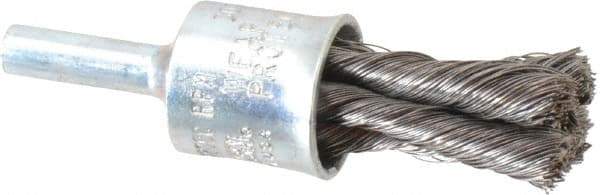Osborn - 1/2" Brush Diam, Knotted, End Brush - 1/4" Diam Shank, 22,000 Max RPM - Exact Industrial Supply