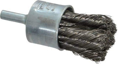 Osborn - 1" Brush Diam, Knotted, End Brush - 1/4" Diam Shank, 20,000 Max RPM - Exact Industrial Supply