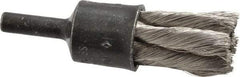 Osborn - 1/2" Brush Diam, Knotted, End Brush - 1/4" Diam Shank, 22,000 Max RPM - Exact Industrial Supply