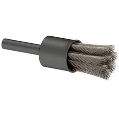 Osborn - 1/2" Brush Diam, Knotted, End Brush - 1/4" Diam Shank, 22,000 Max RPM - Exact Industrial Supply
