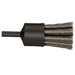 Osborn - 3/4" Brush Diam, Knotted, End Brush - 1/4" Diam Shank, 20,000 Max RPM - Exact Industrial Supply