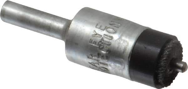Osborn - 1/2" Brush Diam, End Brush - 1/4" Diam Shank, 1/8" Pilot Diam, 25,000 Max RPM - Exact Industrial Supply
