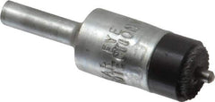 Osborn - 1/2" Brush Diam, End Brush - 1/4" Diam Shank, 1/8" Pilot Diam, 25,000 Max RPM - Exact Industrial Supply