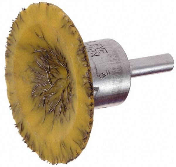 Osborn - 2" Brush Diam, Encapsulated, Flared End Brush - 1/4" Diam Shank, 20,000 Max RPM - Exact Industrial Supply