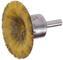 Osborn - 2" Brush Diam, Encapsulated, Flared End Brush - 1/4" Diam Shank, 20,000 Max RPM - Exact Industrial Supply
