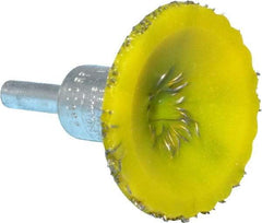 Osborn - 1-3/4" Brush Diam, Encapsulated, Flared End Brush - 1/4" Diam Shank, 25,000 Max RPM - Exact Industrial Supply