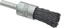 Osborn - 120 Grit, 1/2" Brush Diam, End Brush - Fine Grade, 1/4" Diam Shank, 9,000 Max RPM - Exact Industrial Supply