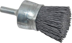 Osborn - 120 Grit, 1" Brush Diam, End Brush - Fine Grade, 1/4" Diam Shank, 9,000 Max RPM - Exact Industrial Supply