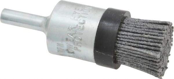 Osborn - 80 Grit, 3/4" Brush Diam, End Brush - Medium Grade, 1/4" Diam Shank, 9,000 Max RPM - Exact Industrial Supply