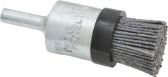 Osborn - 80 Grit, 3/4" Brush Diam, End Brush - Medium Grade, 1/4" Diam Shank, 9,000 Max RPM - Exact Industrial Supply
