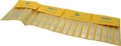 Precision Brand - 20 Piece, 0.001 to 0.03" Thick, Parallel Feeler Gage Set - 5" Leaf Length, 1/2" Wide, Brass - Exact Industrial Supply