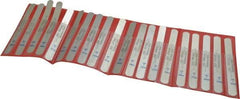 Precision Brand - 20 Piece, 0.001 to 0.031" Thick, Parallel Feeler Gage Set - 5" Leaf Length, 1/2" Wide, Stainless Steel - Exact Industrial Supply