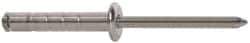 RivetKing - Size 610-612 Dome Head Aluminum Multi Grip Blind Rivet - Steel Mandrel, 1/2" to 0.787" Grip, 3/8" Head Diam, 0.192" to 0.196" Hole Diam, 1.07" Length Under Head, 3/16" Body Diam - Exact Industrial Supply