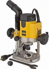DeWALT - 8,000 to 24,000 RPM, 2 HP, 10 Amp, Plunge Base Electric Router - 1/4 and 1/2 Inch Collet - Exact Industrial Supply
