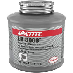 Loctite - 4 oz Can High Temperature Anti-Seize Lubricant - Copper/Graphite, -29 to 1,800°F, Copper Colored, Water Resistant - Exact Industrial Supply