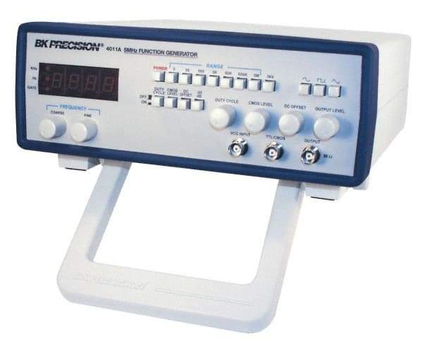 B&K Precision - 500 msec, -20 dB, 50 Ohm, 10 MHz Sine Wave, LED Display, Linear and Logarithmic Function Generator - 10 ppm Wave Accuracy, 20 dB Amplitude, 10 MHz Max Wave Form, Includes Instruction Manual, Output Cable with BNC to Alligator Clips - Exact Industrial Supply