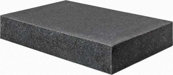 Value Collection - 18" Long x 12" Wide x 3" Thick, Granite Inspection Surface Plate - B Toolroom Grade, 0.0001" Unilateral Tolerance - Exact Industrial Supply