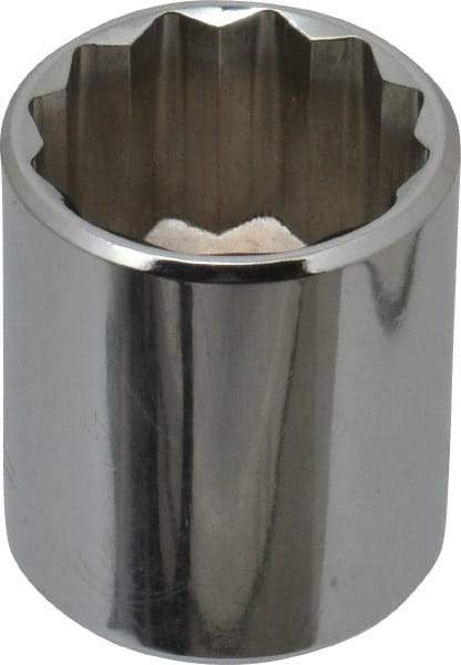Blackhawk by Proto - 3/8" Drive, Standard Hand Socket - 12 Points, 1-13/64" OAL, Chrome Finish - Exact Industrial Supply