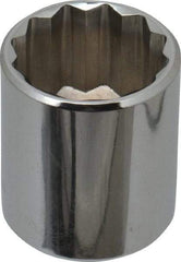 Blackhawk by Proto - 3/8" Drive, Standard Hand Socket - 12 Points, 1-13/64" OAL, Chrome Finish - Exact Industrial Supply