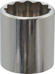 Blackhawk by Proto - 3/8" Drive, Standard Hand Socket - 12 Points, 1-13/64" OAL, Chrome Finish - Exact Industrial Supply