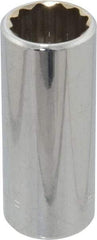 Blackhawk by Proto - 5/8", 3/8" Drive, Deep Hand Socket - 12 Points, 2-1/8" OAL, Chrome Finish - Exact Industrial Supply