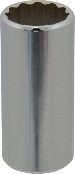 Blackhawk by Proto - 3/4", 3/8" Drive, Deep Hand Socket - 12 Points, 2-15/64" OAL, Chrome Finish - Exact Industrial Supply