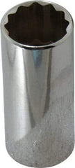 Blackhawk by Proto - 13/16", 3/8" Drive, Deep Hand Socket - 12 Points, 2-1/2" OAL, Chrome Finish - Exact Industrial Supply