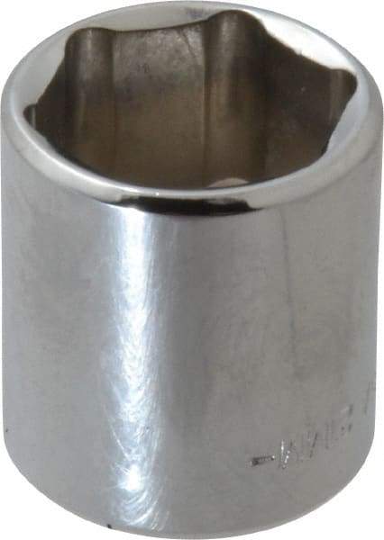 Blackhawk by Proto - 3/8" Drive, Standard Hand Socket - 6 Points, 1-13/64" OAL, Chrome Finish - Exact Industrial Supply