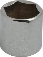 Blackhawk by Proto - 3/8" Drive, Standard Hand Socket - 6 Points, 1-13/64" OAL, Chrome Finish - Exact Industrial Supply