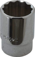 Blackhawk by Proto - 13/16", 1/2" Drive, Standard Hand Socket - 12 Points, 1-1/2" OAL, Chrome Finish - Exact Industrial Supply