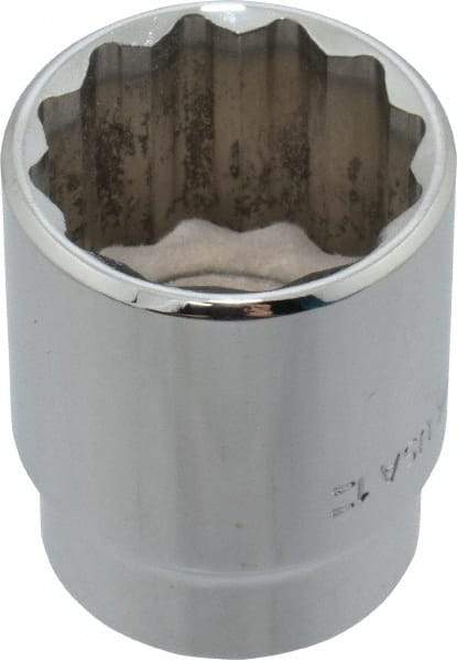 Blackhawk by Proto - 1", 1/2" Drive, Standard Hand Socket - 12 Points, 1-37/64" OAL, Chrome Finish - Exact Industrial Supply