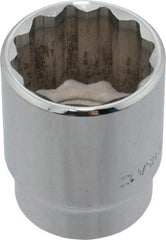 Blackhawk by Proto - 1", 1/2" Drive, Standard Hand Socket - 12 Points, 1-37/64" OAL, Chrome Finish - Exact Industrial Supply