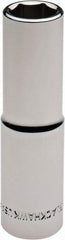 Blackhawk by Proto - 9/16", 1/2" Drive, Deep Hand Socket - 6 Points, 3-3/32" OAL, Chrome Finish - Exact Industrial Supply