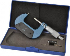 Value Collection - 1 to 2 Inch Measurement Range, 0.0001 Inch Graduation, Barrel Anvil, Ratchet Stop Thimble, Mechanical Tube Micrometer - Accurate Up to 0.001 Inch, Accurate Up to 0.001 Inch, Enamel Finish, Carbide - Exact Industrial Supply