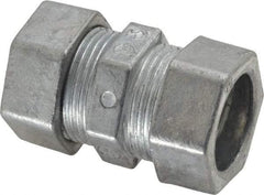 Thomas & Betts - 1/2" Trade, Die Cast Zinc Compression EMT Conduit Coupling - Noninsulated - Exact Industrial Supply